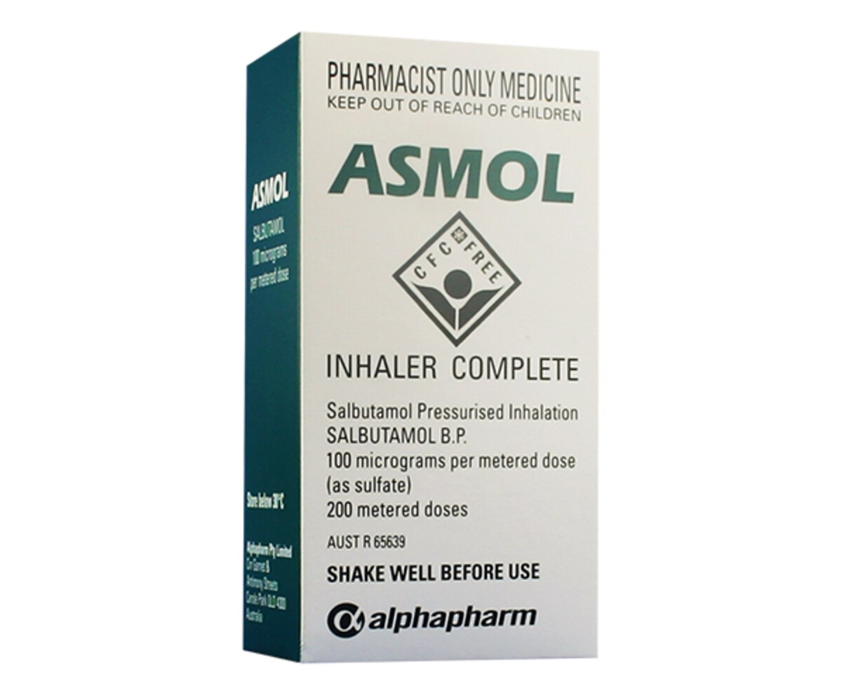 ASMOL ASTHMA INHALER 100MCG S3