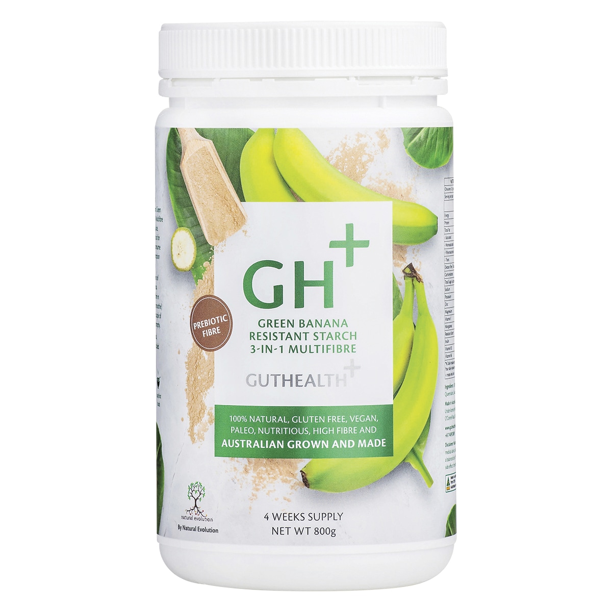Natural Evolution GH+ Green Banana Resistant Starch 3-in-1 Multifibre 800g | Healthylife