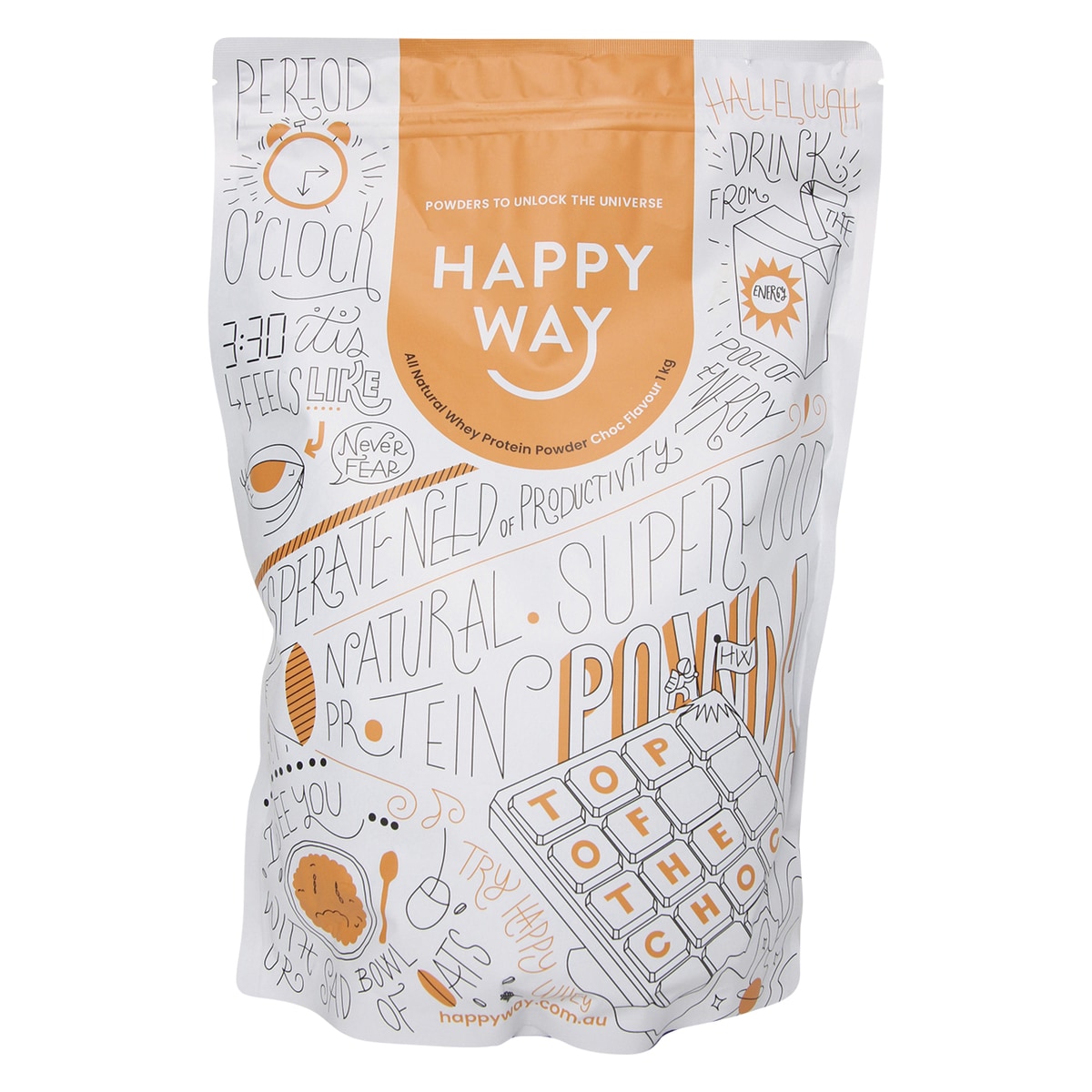 Happy Way Whey Protein Powder Chocolate 1kg | Healthylife