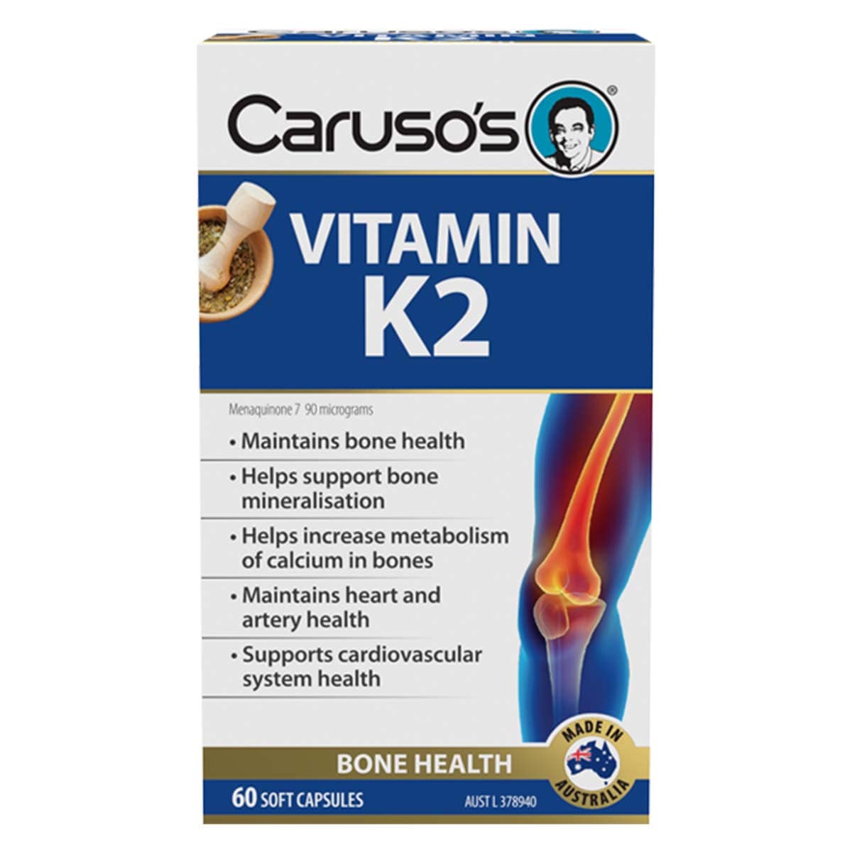 Carusos Vitamin K2 60 Capsules | Healthylife