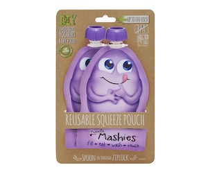 Little Mashies Reusable Squeeze Pouch Purple 130ml x 2