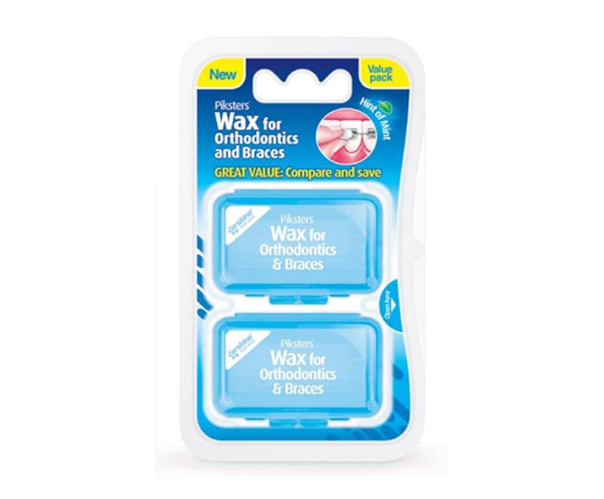 Piksters Wax for Orthodontics & Braces Mint Twin Pack
