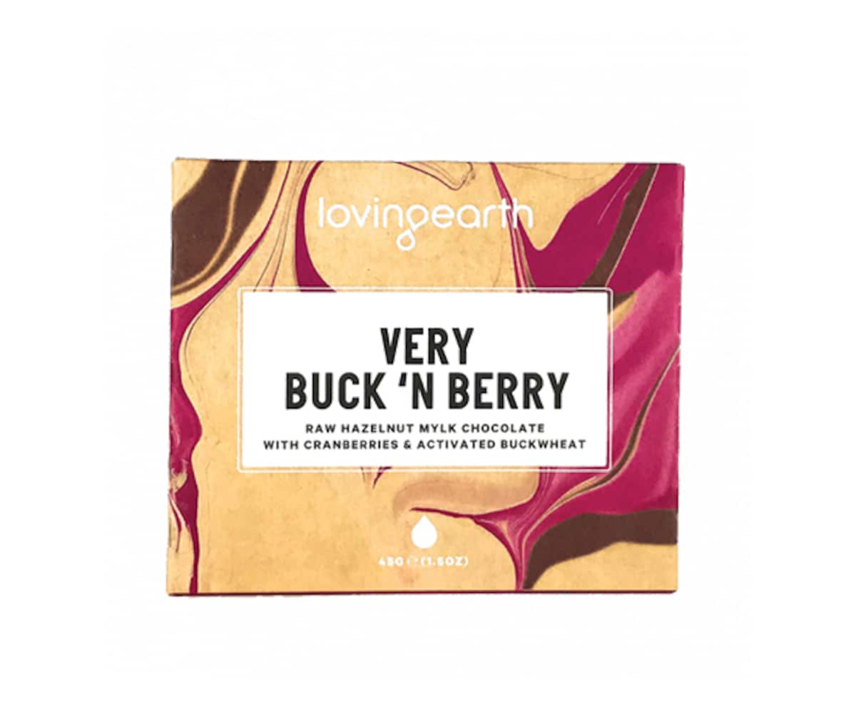 Lovingearth Very Buck n Berry Bar Hazelnut Mylk Chocolate with Cranberries & Activated Buckwheat 45g