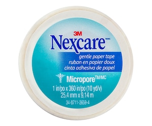 Nexcare Micropore Gentle Paper Tape White 25.4mm x 9.14m 1 Roll