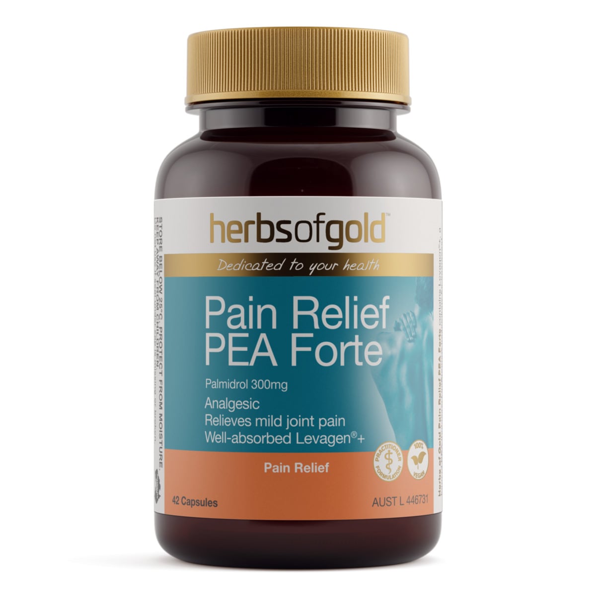 Herbs of Gold Pain Relief PEA Forte 42 Capsules | Healthylife