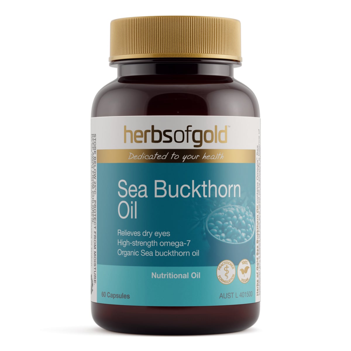 Herbs of Gold Sea Buckthorn Oil 60 Capsules | Healthylife