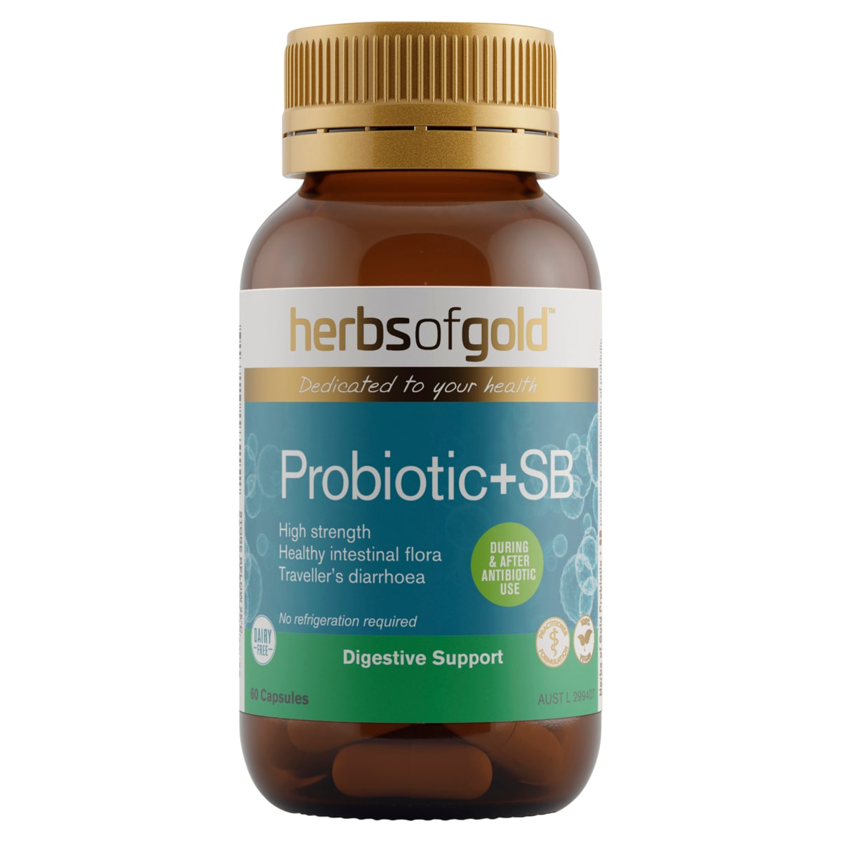 Herbs of Gold Probiotic + SB 60 Capsules | Healthylife
