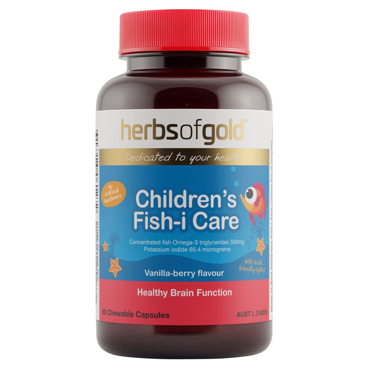 Herbs of Gold Childrens Fish-i Care 60 Capsules | Healthylife