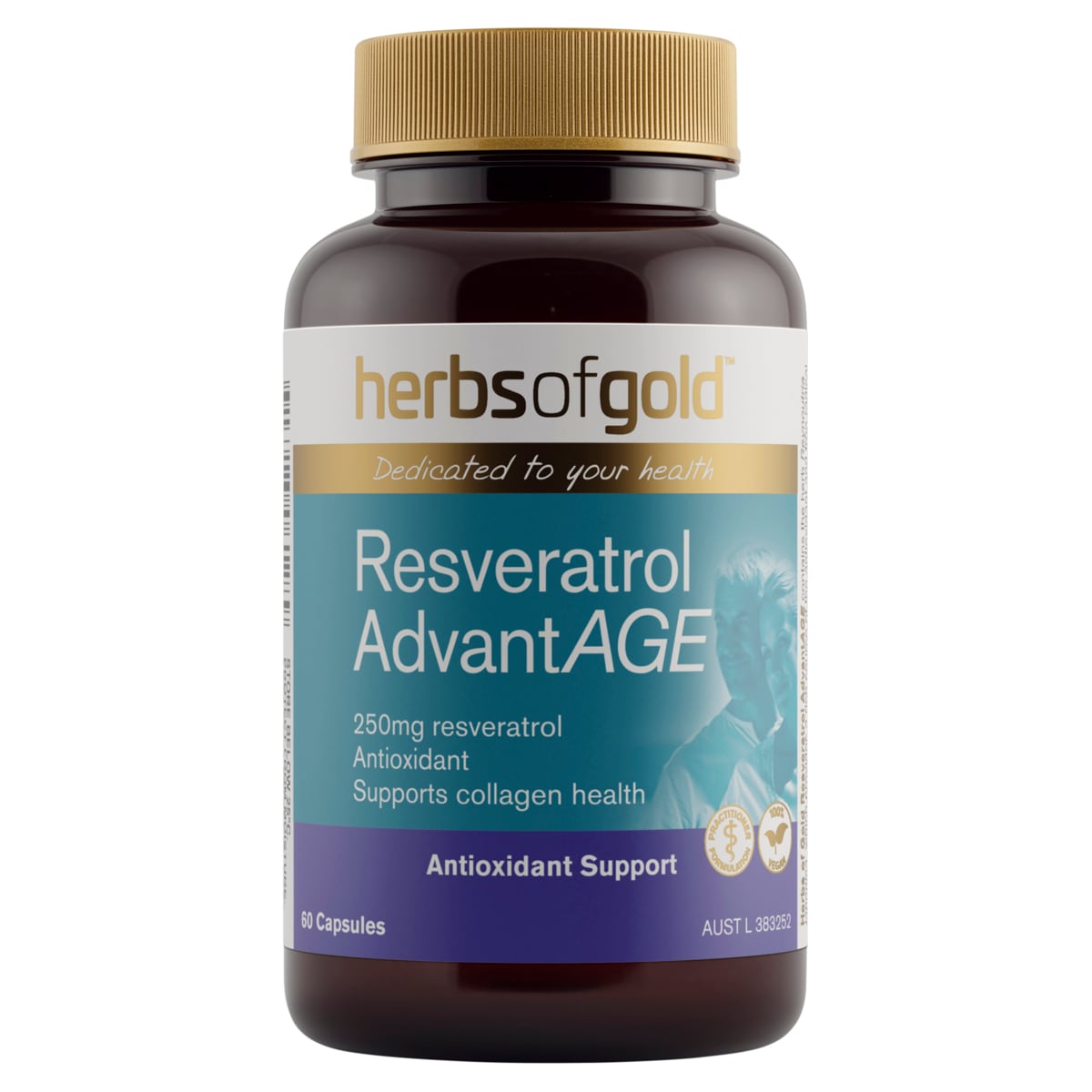 Herbs of Gold Resveratrol AdvantAGE 60 Capsules | Healthylife