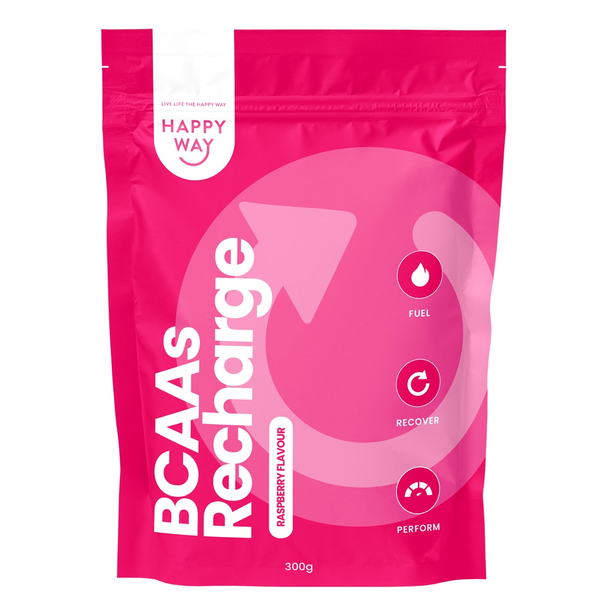 Happy Way Bcaa Powder Raspberry 300g | Healthylife