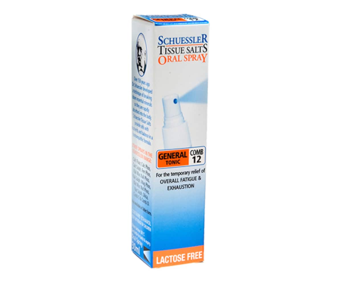 Schuessler Tissue Salts Comb 12 General Tonic Spray 30ml