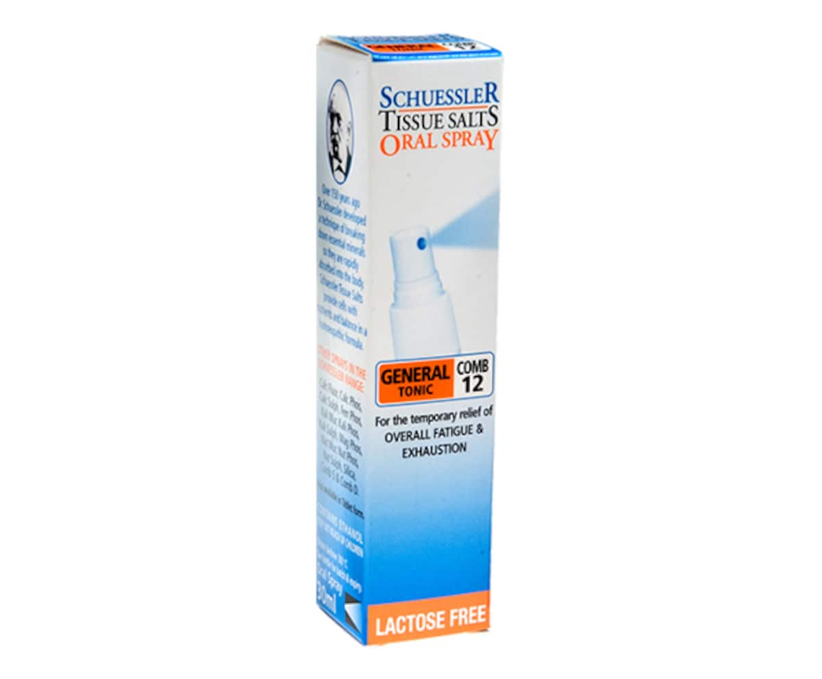 Schuessler Tissue Salts Comb 12 General Tonic Spray 30ml | Healthylife Australia