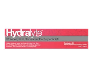 Hydralyte Effervescent Electrolyte Tablets Strawberry Kiwi 20 Pack