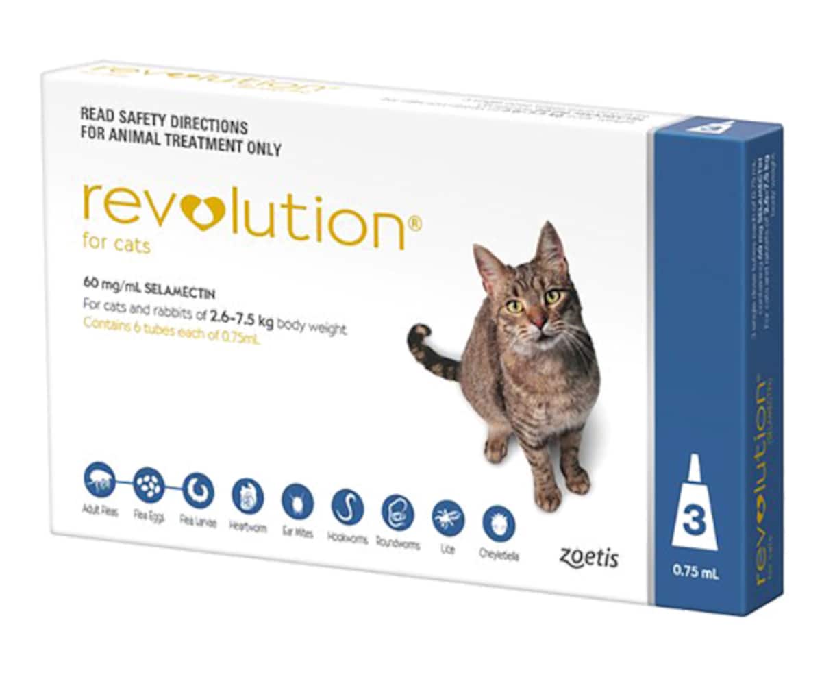 Revolution for Small Cats 2.6-7.5kg Blue 3 Pack