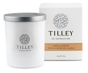 Tilley Scented Soy Candle Vanilla Bean 240g
