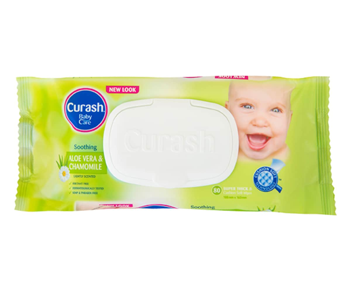 Curash Baby Soothing Aloe Vera & Chamomile 80 Baby Wipes