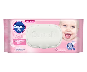Curash Baby Fragrance Free 80 Baby Wipes