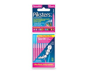 Piksters Interdental Brushes Size 00 Pink 10 Pack