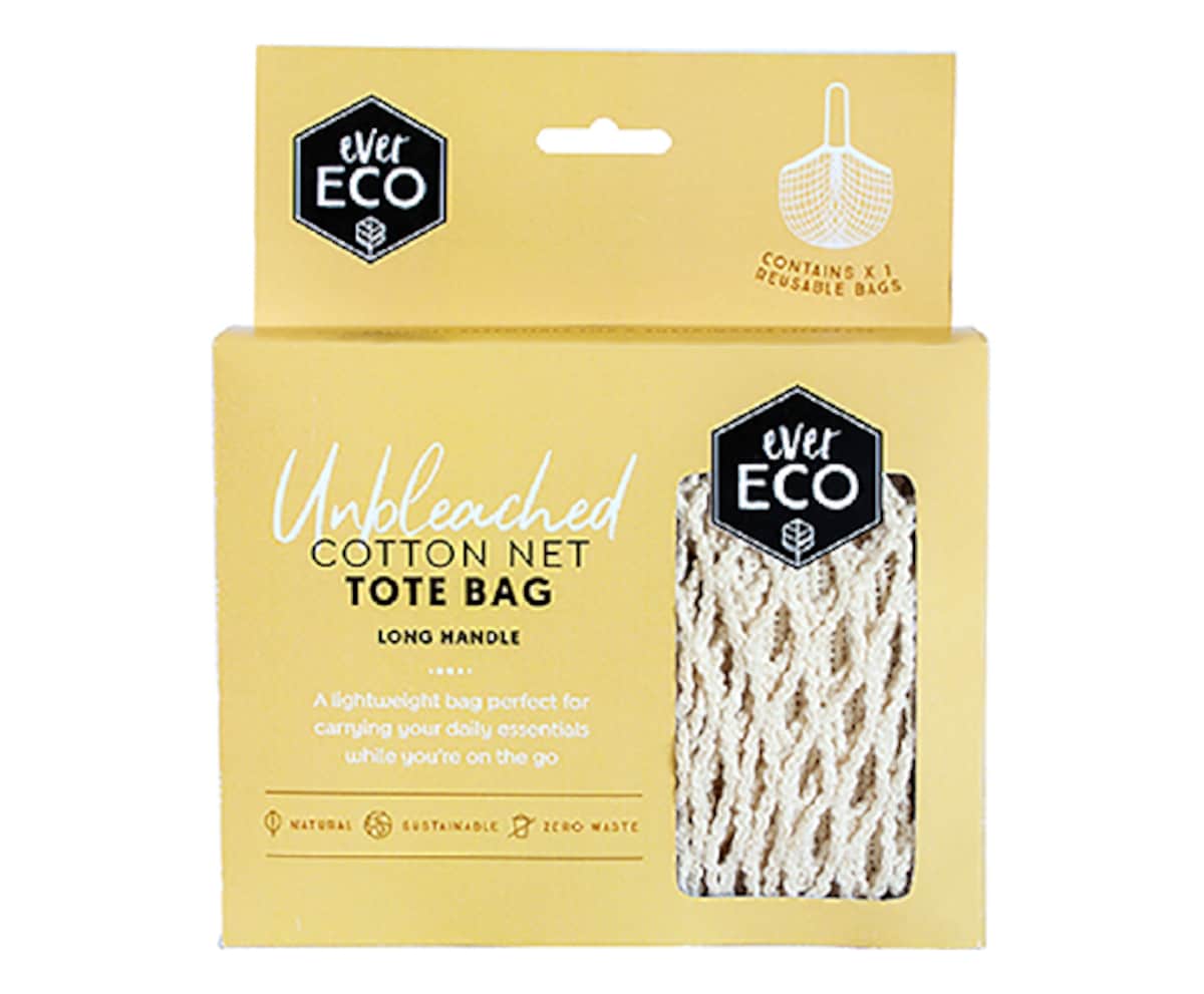 Ever Eco Tote Bag Organic Cotton Net Long Handle
