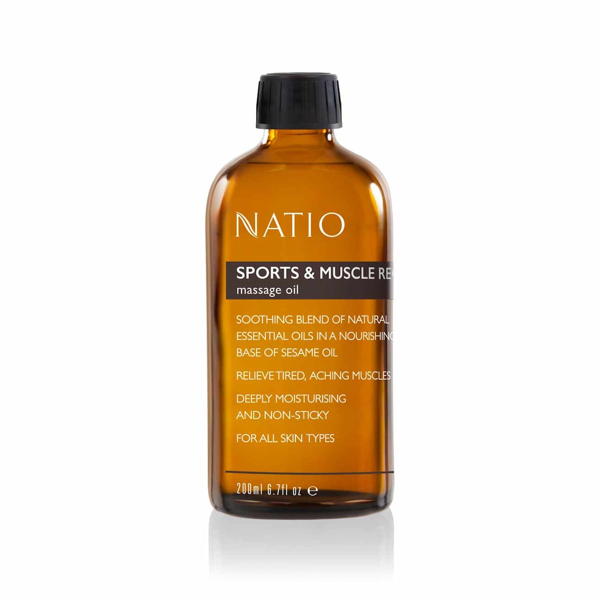 Natio Sports & Muscle Recovery Massage Oil 200ml