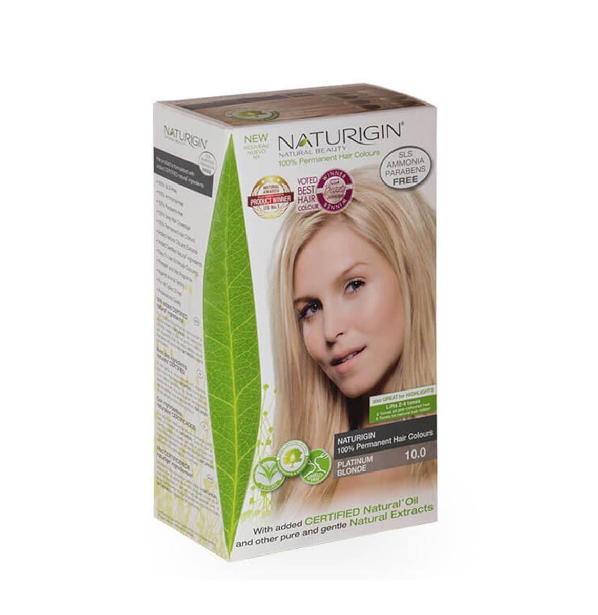 Naturigin 10.0 Platinum Blonde Natural Permanent Hair Colour