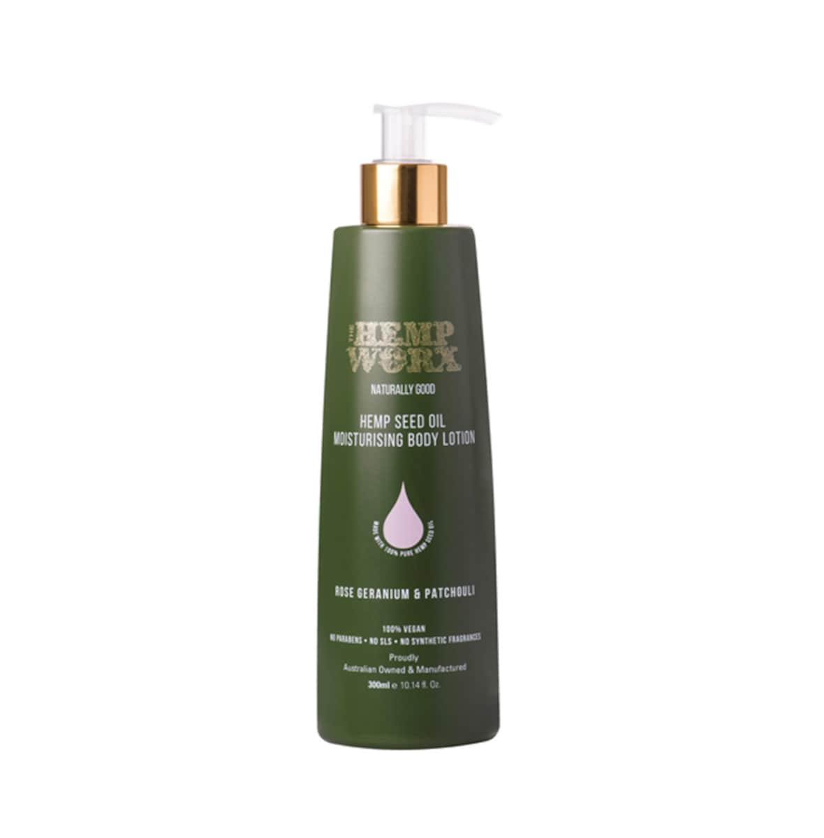 Hemp Worx Rose Geranium & Patchouli Body Lotion 300ml