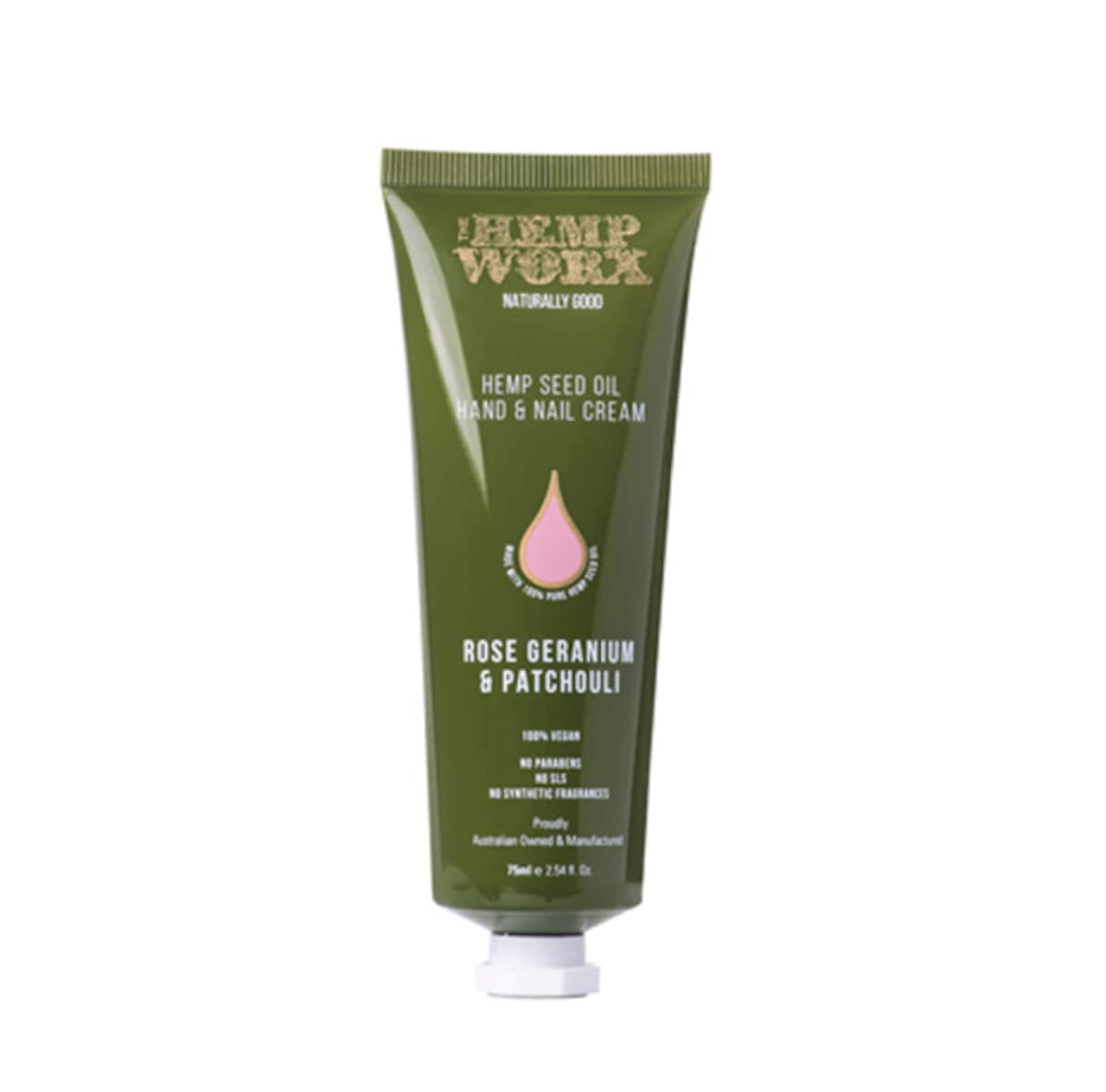 Hemp Worx Rose Geranium & Patchouli Hand Cream 75ml