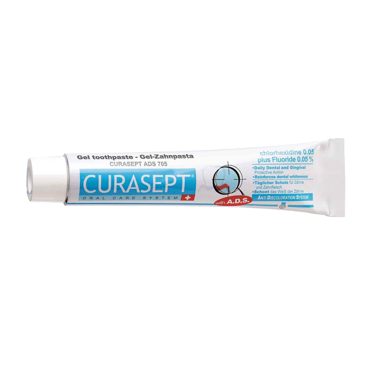 Curasept ADS 705 Chlorhexidine-Digluconate 0.05% with Fluoride Gel Toothpaste 75ml