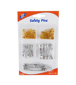 Good Things 5 Assorted Sizes 100 Safety Pins