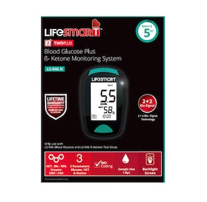 LifeSmart TwoPlus Blood Glucose plus -Ketone Monitoring System
