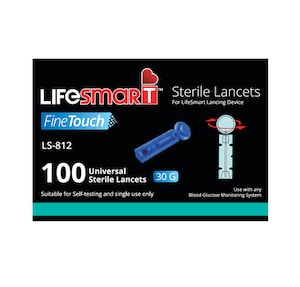 LifeSmart FineTouch Universal Sterile Lancets 100 Pack