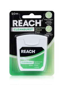 Reach CleanBurst Spearmint Waxed Dental Floss 50m