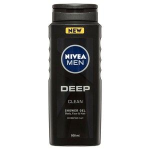 Nivea Men Deep Clean Shower Gel & Body Wash 500ml