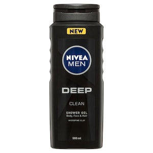 Nivea for Men Deep Clean Shower Gel & Body Wash 500ml