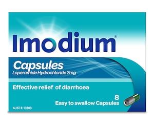 Imodium Capsules 2mg for Diarrhoea Relief 8 Capsules