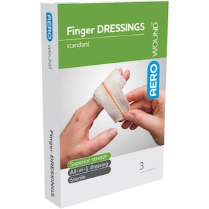 AeroWound Finger Dressing 4.5cm x 4.5cm 3 Pack