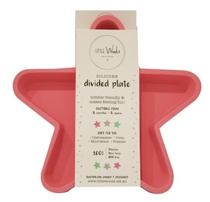 Little Woods Star Grazer Silicone Divided Plate Pink