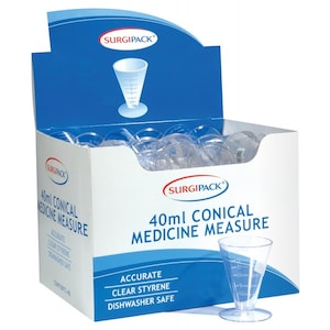 Surgipack 40ml Conical Medicine Measure (single)