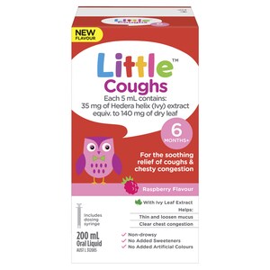 Little Coughs for Babies 6 Months+ Raspberry 200ml