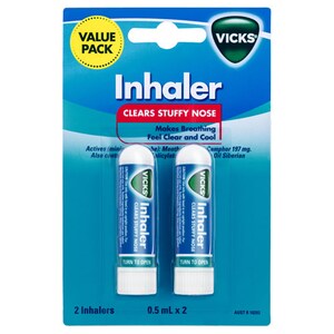 Vicks Nasal Inhaler 0.5ml x 2 Pack