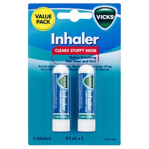 Vicks Nasal Inhaler 0.5ml x 2 Pack