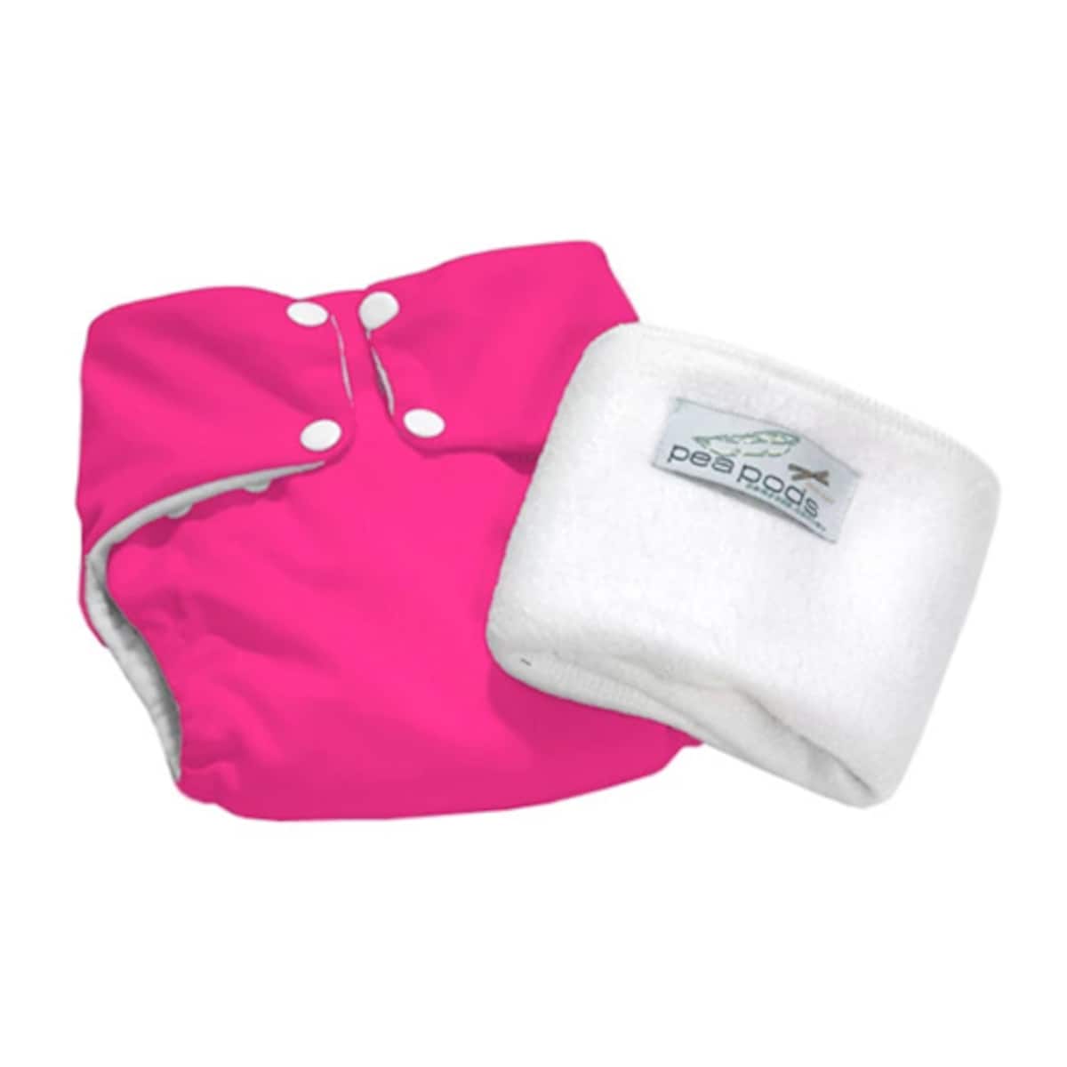 Pea Pods Reusable Nappy One Size Hot Pink