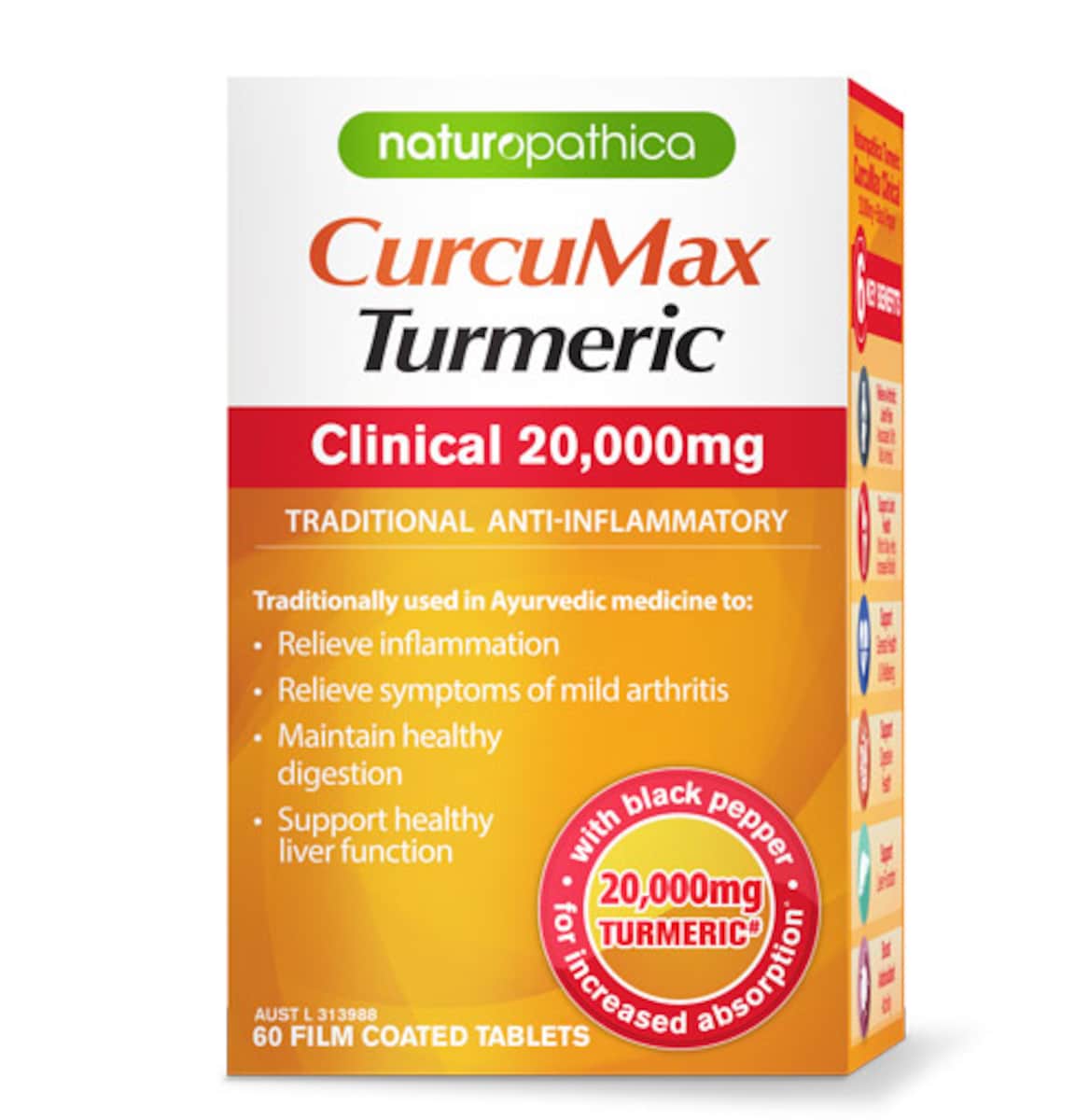 Naturopathica CurcuMax Turmeric Clinical 20000mg 60 Tablets