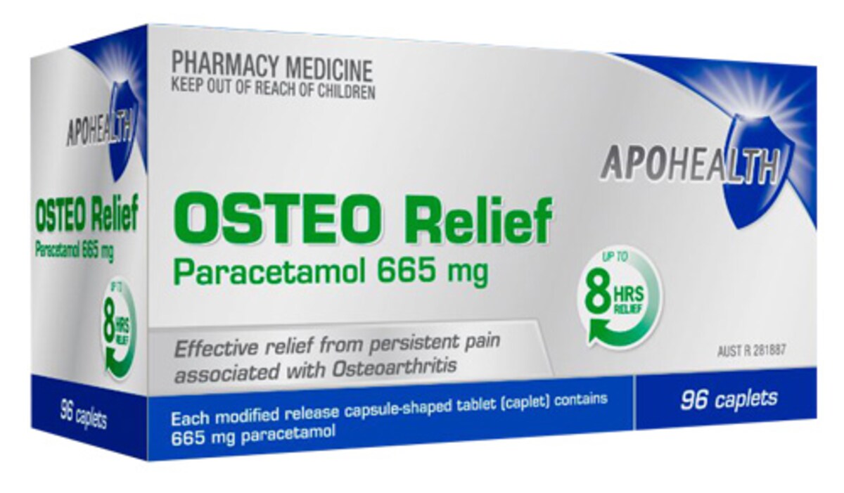 APOHEALTH Osteo Relief Paracetamol 665mg 96 Caplets