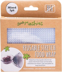 Little Mashies Reusable Stretch Food Wrap Mixed 3 Pack