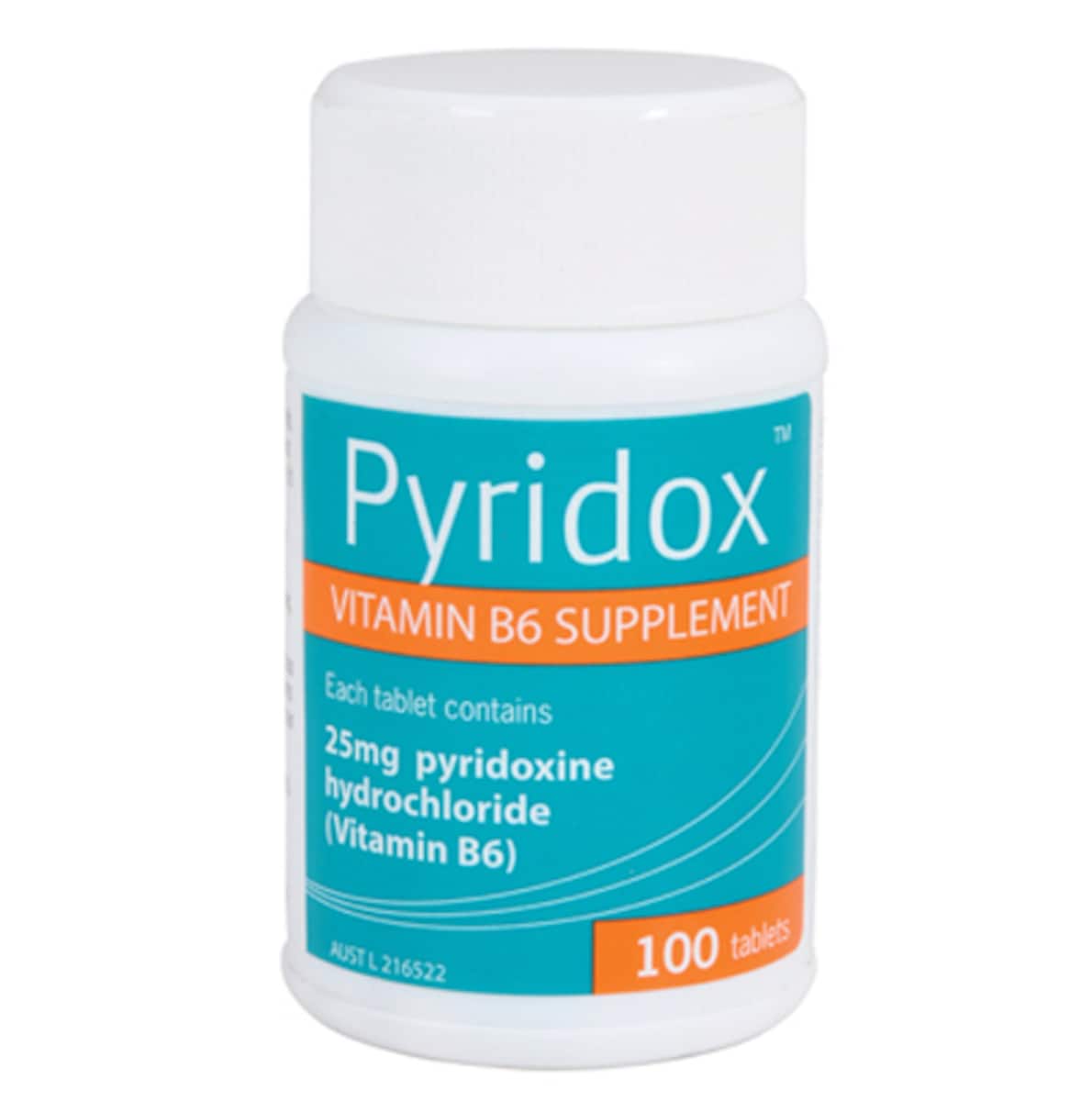 Pyridox Vitamin B6 Supplement 100 Tablets Australia