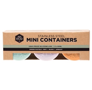 Ever Eco Stainless Steel Mini Containers 3 Pack