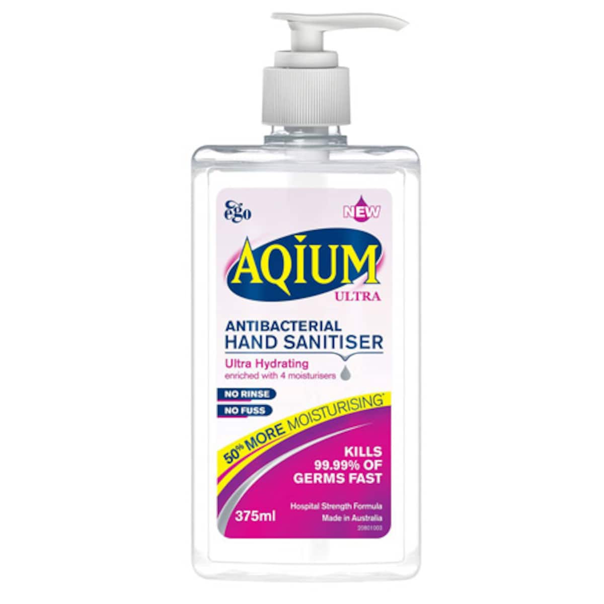 Ego Aqium Ultra Antibacterial Hand Sanitiser 375ml