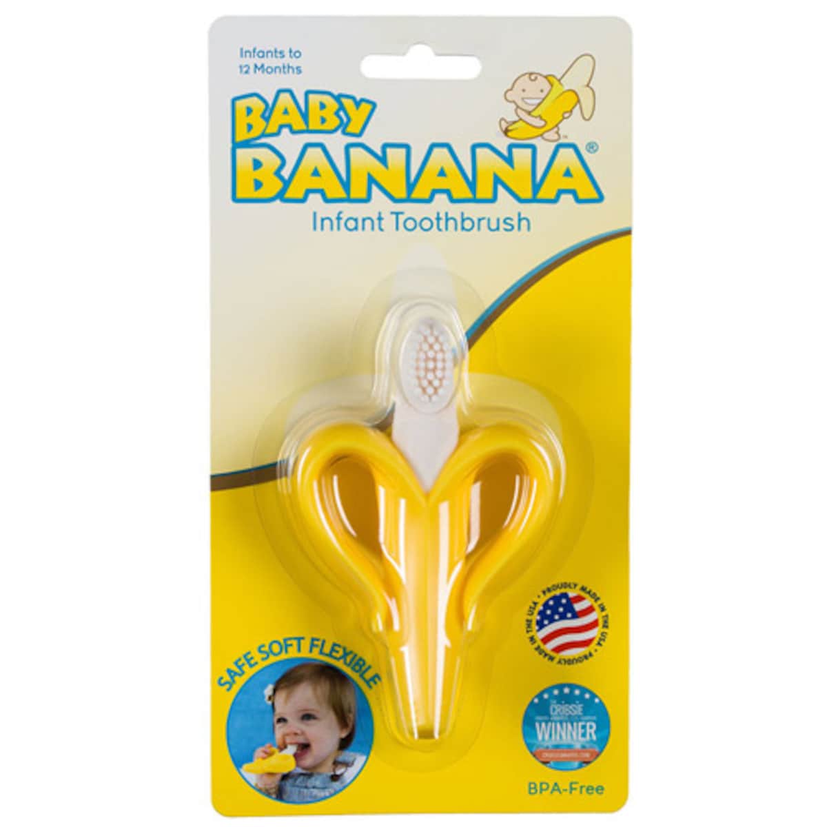 Baby Banana Infant Toothbrush Yellow