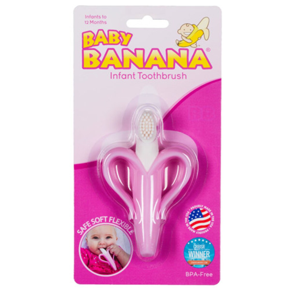 Baby Banana Infant Toothbrush Pink